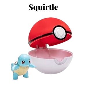 New Jazwares Pokémon Clip 'N' Go Pokeball & Battle Figure - Squirtle